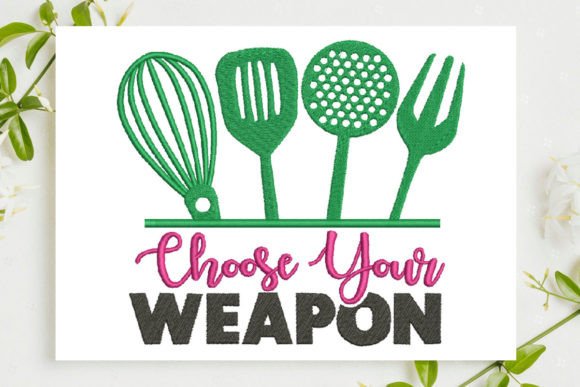 Choose Your Weapon: A Baking Embroidery Design for Gifts