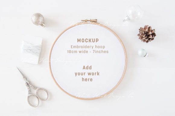 Christmas Embroidery Hoop Mockup Review for Holiday Sellers