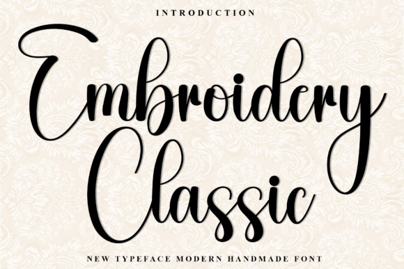 Embroidery Classic: A Festive Font for Holiday Designs