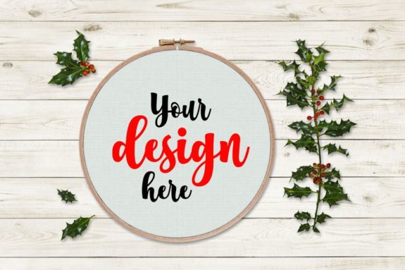 Embroidery Hoop Mockup for Boutique Apparel