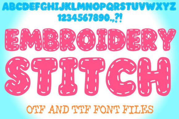Embroidery Stitch Sewing Alphabet Letter