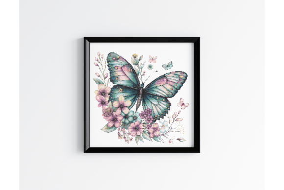 Floral Butterfly Cross Stitch Chart