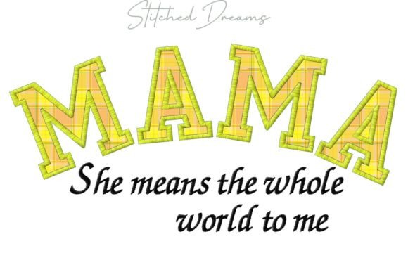 Mama Applique Embroidery in Boutique Apparel