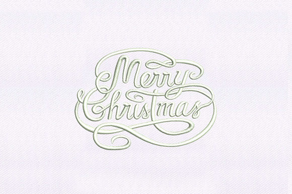 Merry Christmas: Evaluating a Script Embroidery Design for Your Shop