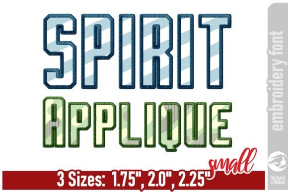 Spirit Applique Embroidery Font - Small