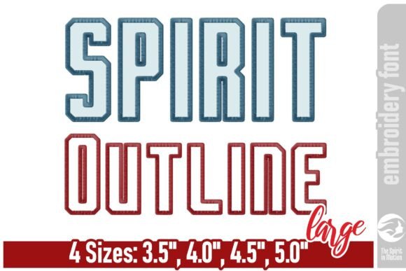 Spirit Outline Embroidery Font – A Designer's Review for Boutique Sweatshirts
