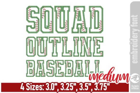 Squad Outline Baseball Font – Medium Review